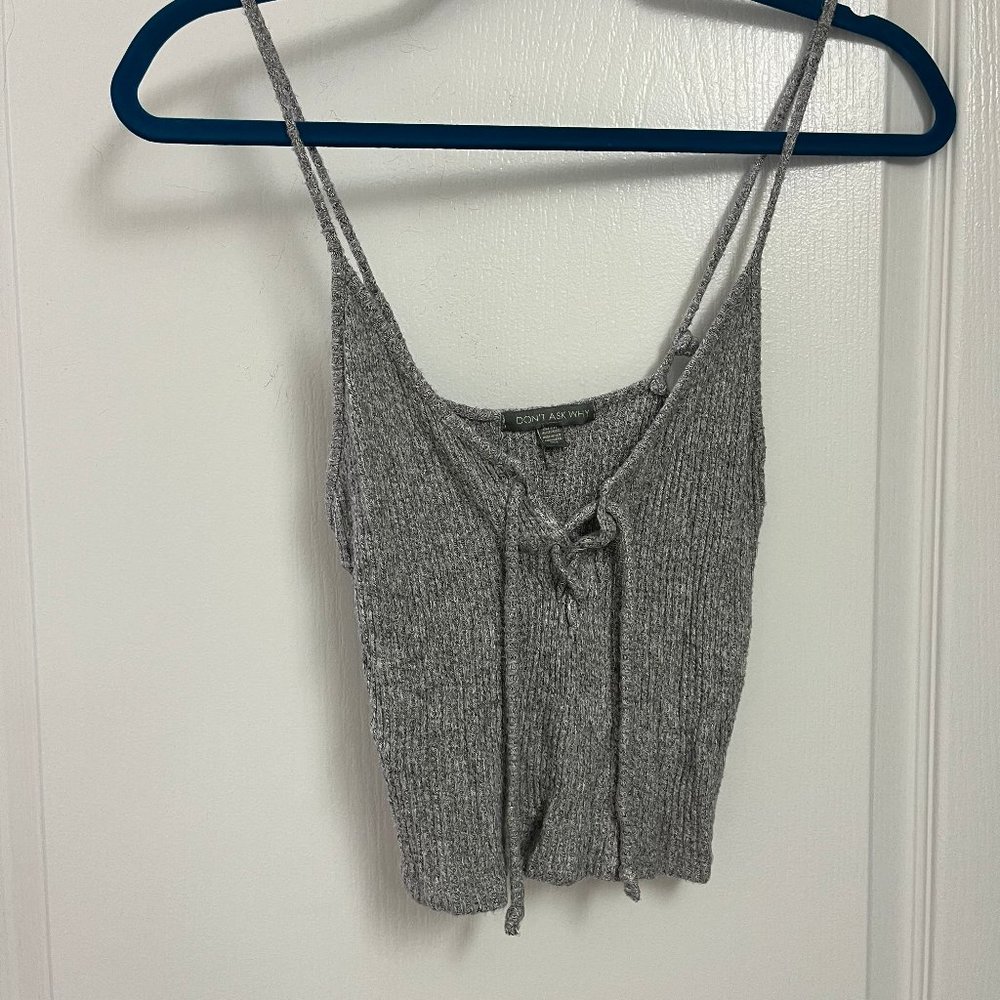 Cropped sweater tank top